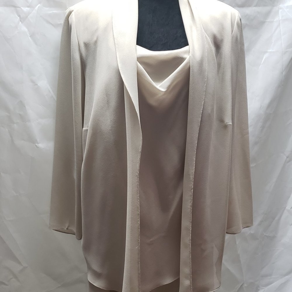 Formal Tan Womens Dress with Matching Jacket Size